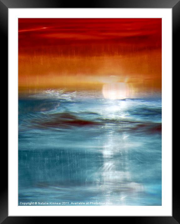 Sunset Seascape Abstract Framed Mounted Print by Natalie Kinnear