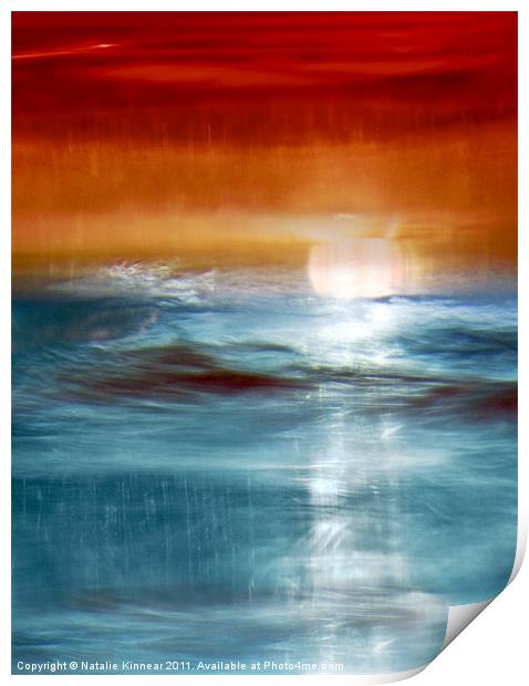 Sunset Seascape Abstract Print by Natalie Kinnear