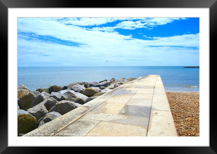 View from Lyme Regis Beach Framed Mounted Print by Philip Gough