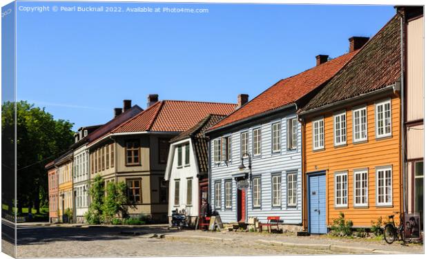 Fredrikstad Old Town Norway Canvas Print by Pearl Bucknall