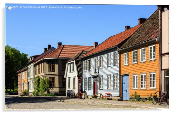 Fredrikstad Old Town Norway Acrylic by Pearl Bucknall