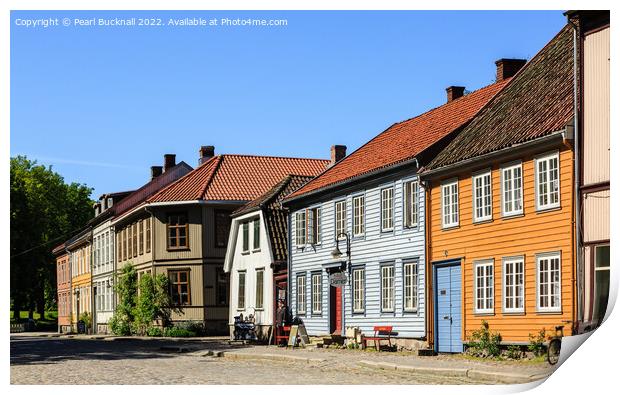 Fredrikstad Old Town Norway Print by Pearl Bucknall