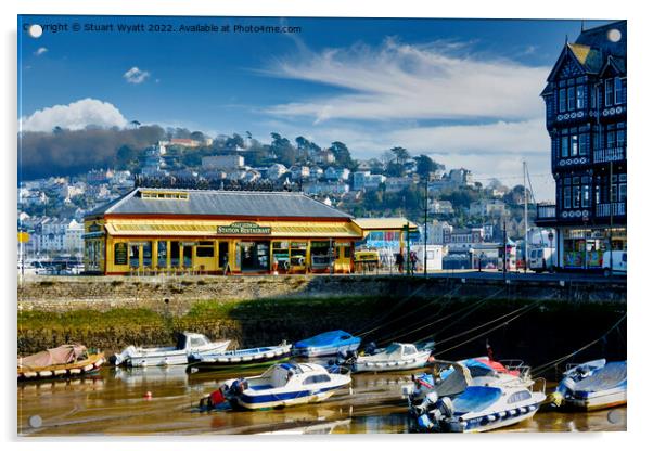 Dartmouth harbour Acrylic by Stuart Wyatt