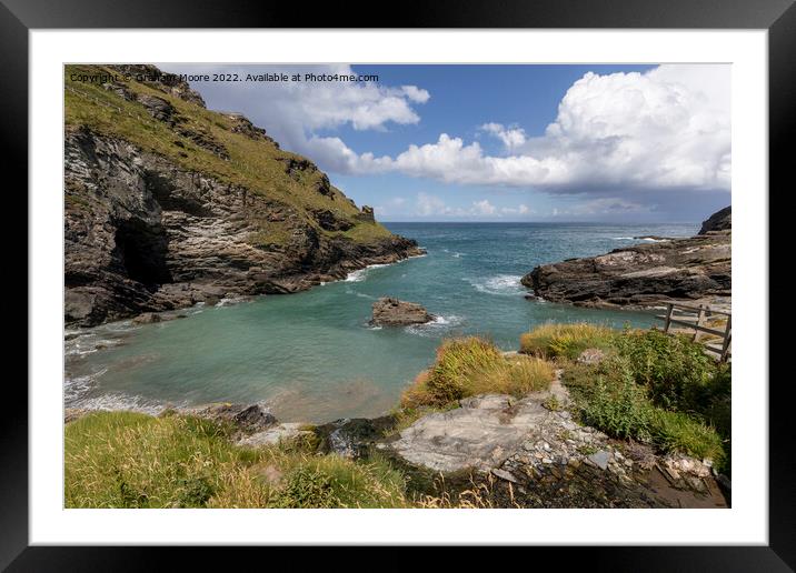Tintagel Bay Framed Mounted Print by Graham Moore