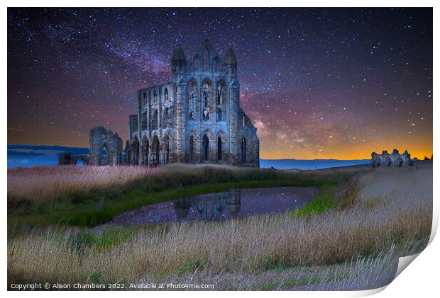 Whitby Abbey Star Rise Print by Alison Chambers