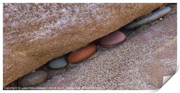 Coloured Pebbles Print by Lady Debra Bowers L.R.P.S