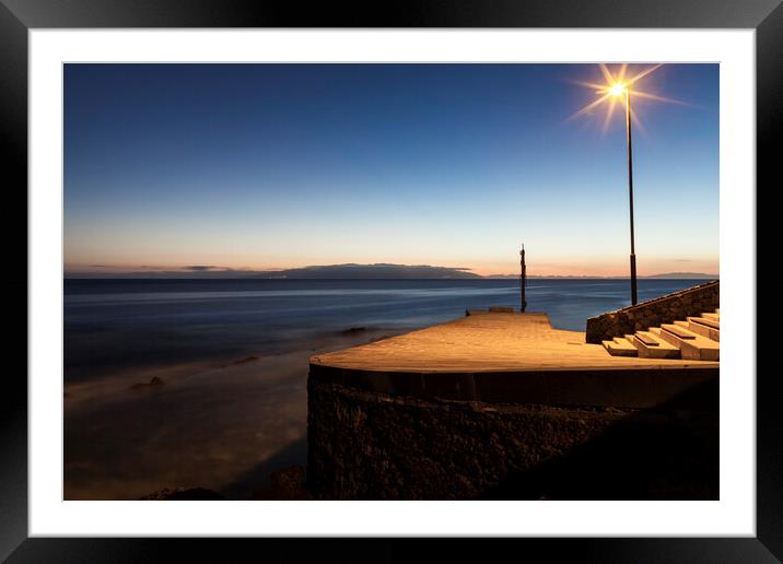 Pier at Alcala at dusk, Tenerife Framed Mounted Print by Phil Crean