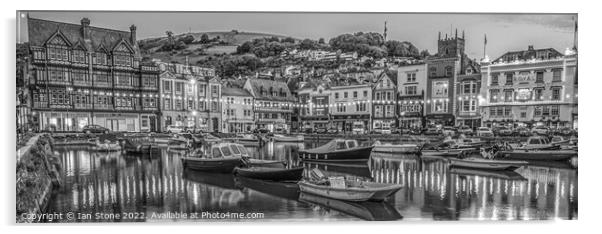 Dartmouth harbour in Monochrome  Acrylic by Ian Stone