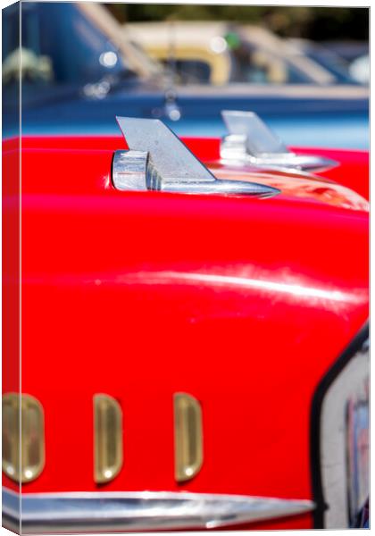 Abstract detail Chevrolet Belair Canvas Print by Phil Crean