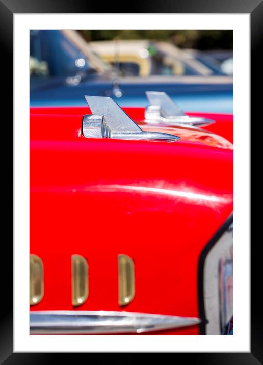 Abstract detail Chevrolet Belair Framed Mounted Print by Phil Crean
