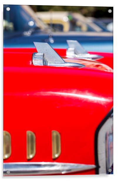 Abstract detail Chevrolet Belair Acrylic by Phil Crean