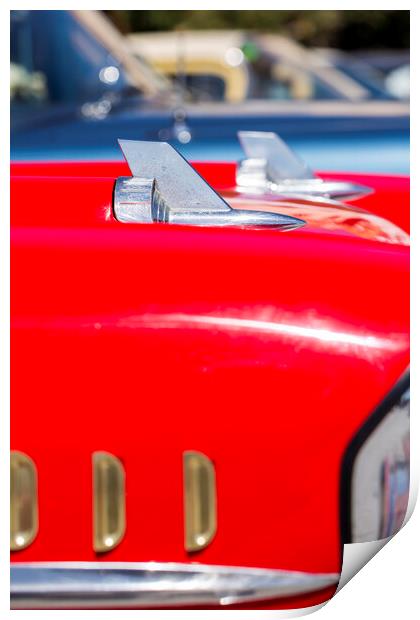 Abstract detail Chevrolet Belair Print by Phil Crean
