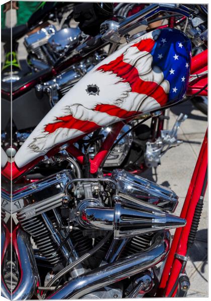 Custom Harley Davidson detail Canvas Print by Phil Crean