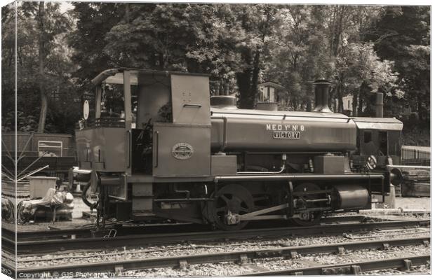 Victory Fireless Loco in Sepia Canvas Print by GJS Photography Artist