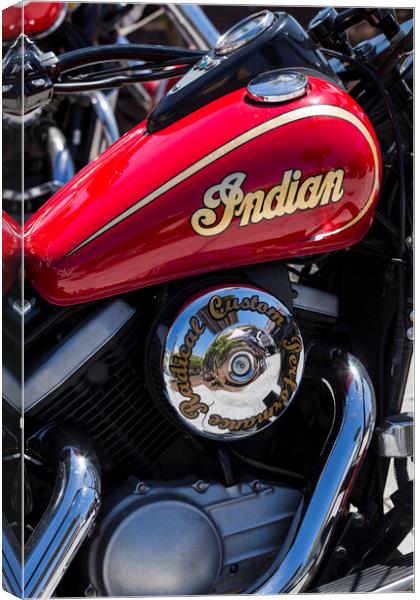 Indian motorcycle detail Canvas Print by Phil Crean