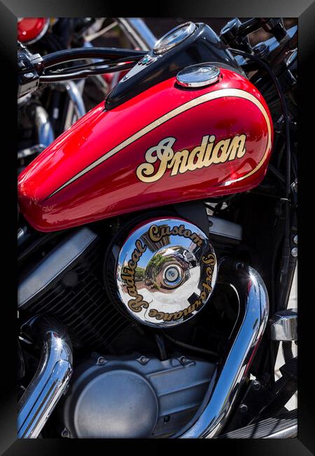 Indian motorcycle detail Framed Print by Phil Crean