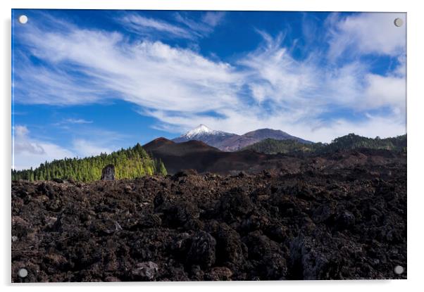 Mount Teide, Tenerife Acrylic by Phil Crean