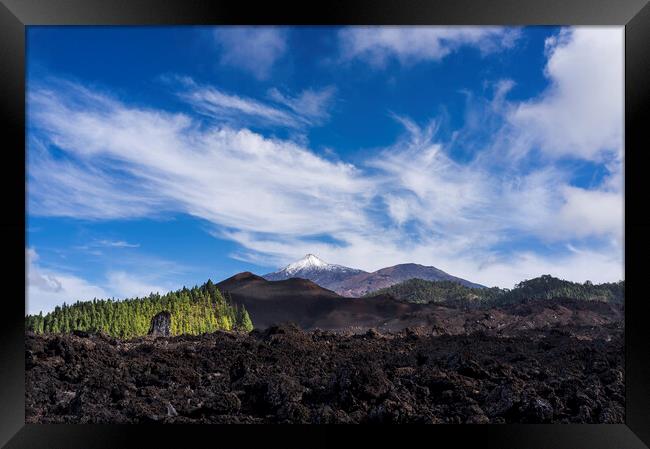 Mount Teide and Chinyero, Tenerife Framed Print by Phil Crean