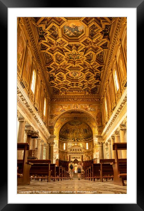 Basilica of Our Lady in Trastevere Framed Mounted Print by Paul Pepper