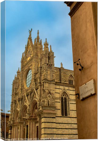 Duomo di Siena Canvas Print by Paul Pepper