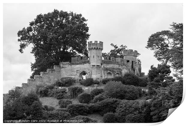 Majestic Warwick Castle Keep Print by Adam Clare