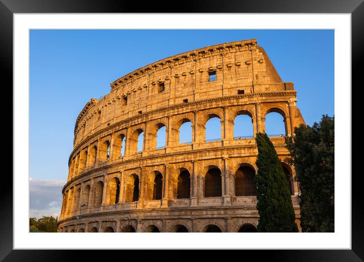 Sunset at the Colosseum in Rome Framed Mounted Print by Artur Bogacki