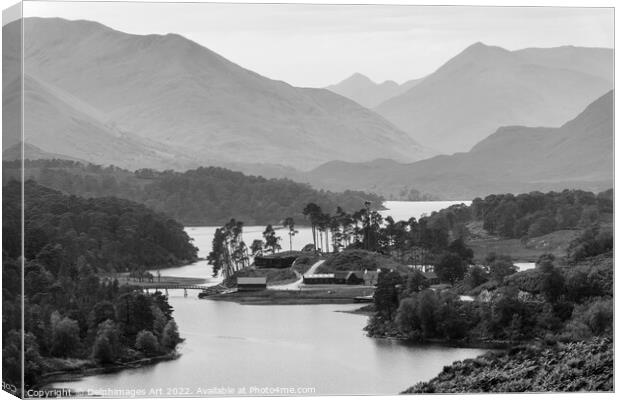 Highlands, Scotland. Glen Affric view point panora Canvas Print by Delphimages Art