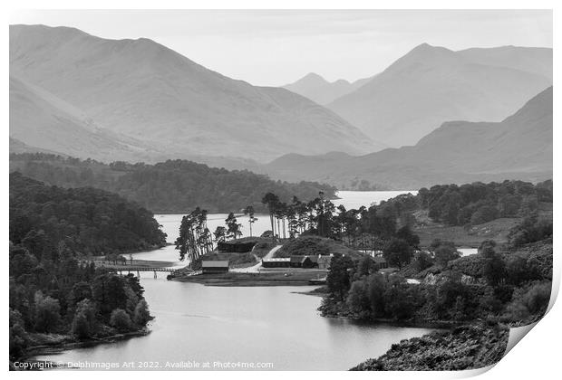 Highlands, Scotland. Glen Affric view point panora Print by Delphimages Art