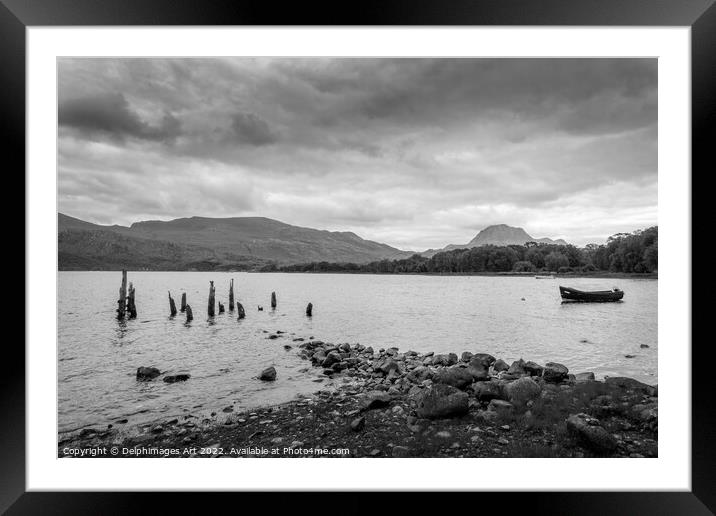 Loch Maree near Gairloch in North West Highlands,  Framed Mounted Print by Delphimages Art