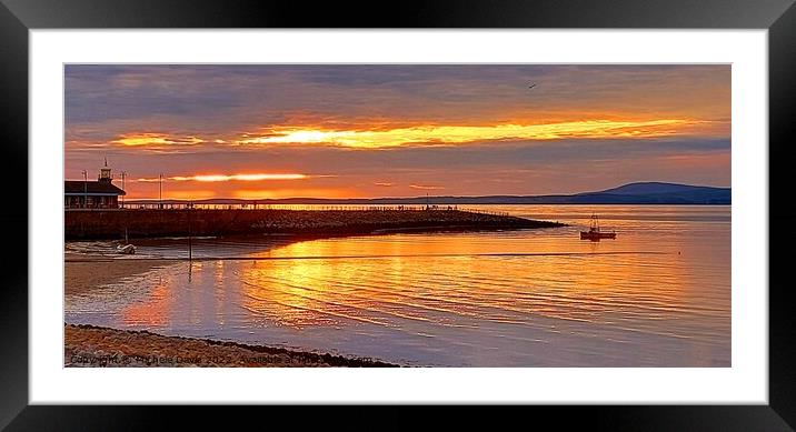 Morecambe Stone Jetty Sunset Framed Mounted Print by Michele Davis