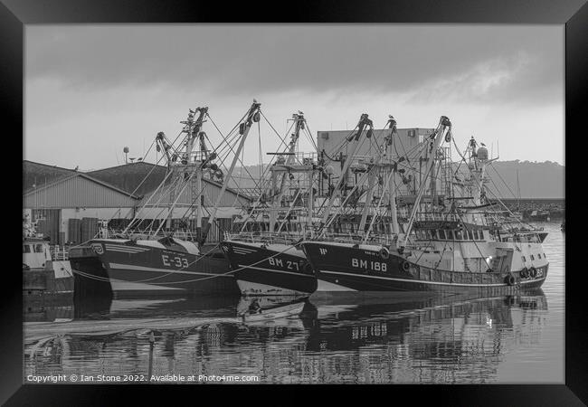 Brixham fishing boats  Framed Print by Ian Stone