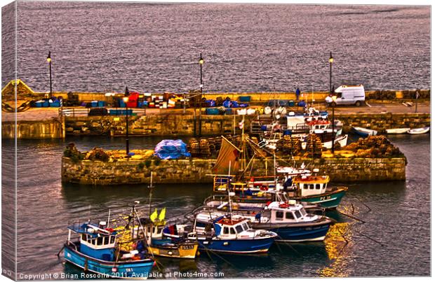 Fishing Boats of Newquay Canvas Print by Brian Roscorla