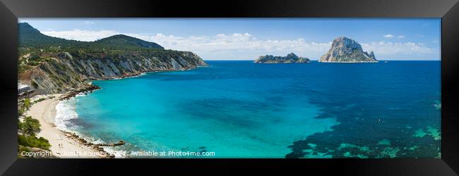 Es Vedrá from Cala D'Hort, Ibiza, Spain Framed Print by Justin Foulkes