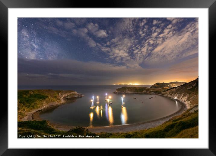 Lulworth Cove, Dorset Framed Mounted Print by Dan Santillo