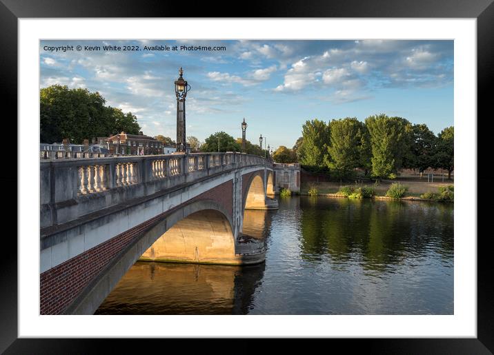 Evening light at Hampton Court Bridge Framed Mounted Print by Kevin White