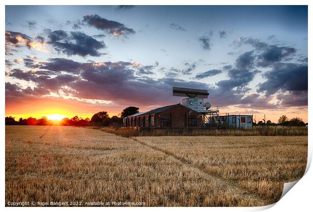 Radar Sunset Print by Nigel Bangert