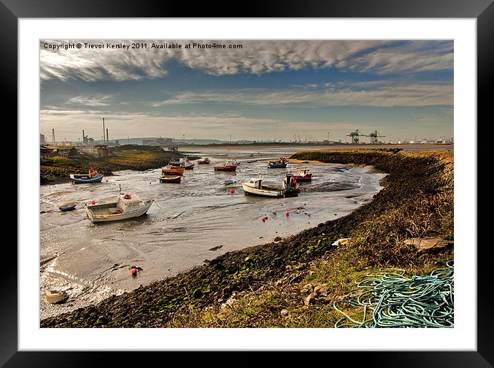 The Tide is Out Framed Mounted Print by Trevor Kersley RIP