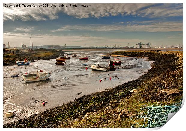 The Tide is Out Print by Trevor Kersley RIP