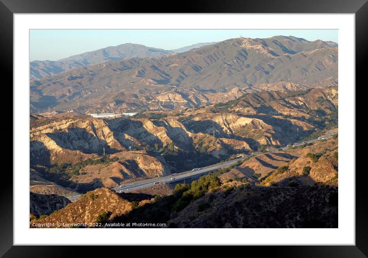 California desert highway Framed Mounted Print by Lensw0rld 