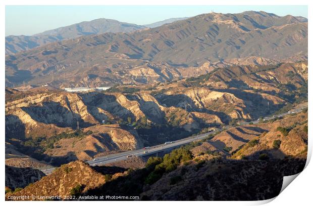 California desert highway Print by Lensw0rld 