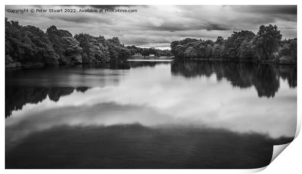 Carr Mill Dam near St Helens in Merseyside Print by Peter Stuart