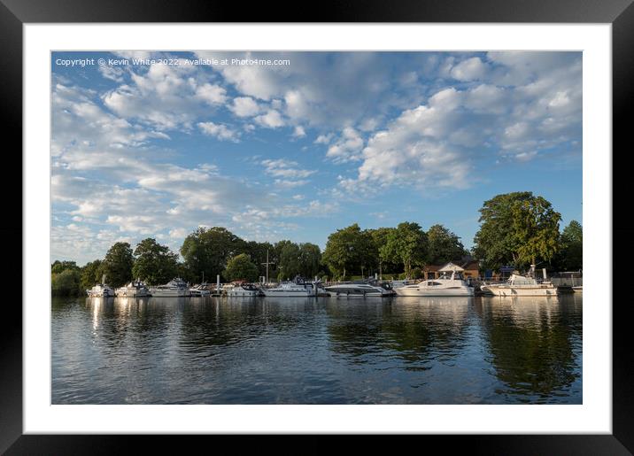 View from Hampton Court bridge Framed Mounted Print by Kevin White