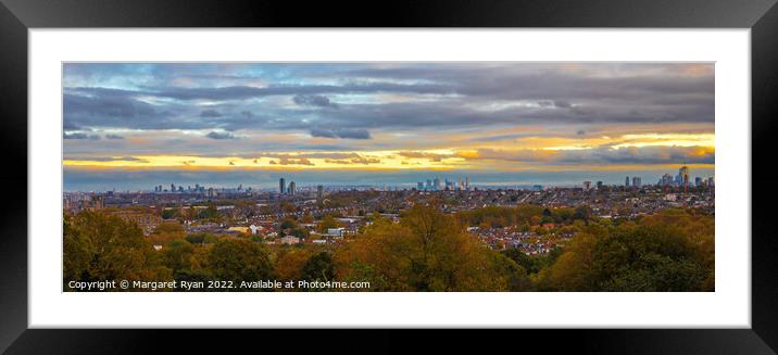 Autumn Sunset over London Framed Mounted Print by Margaret Ryan