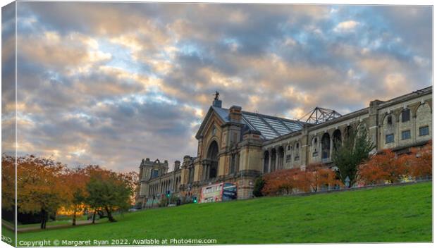 Sunset by Alexandra Palace Canvas Print by Margaret Ryan