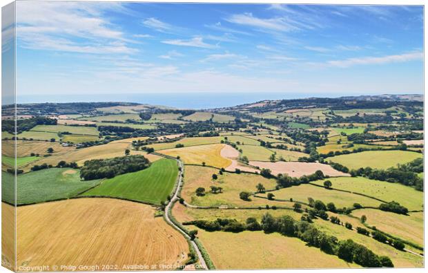 Dorset viewed from the sky. Canvas Print by Philip Gough