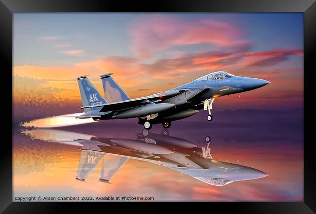 F-15  Eagle Framed Print by Alison Chambers