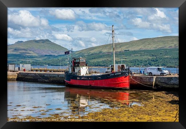 Scottish Puffer Ship Vital Spark Framed Print by Rodney Hutchinson