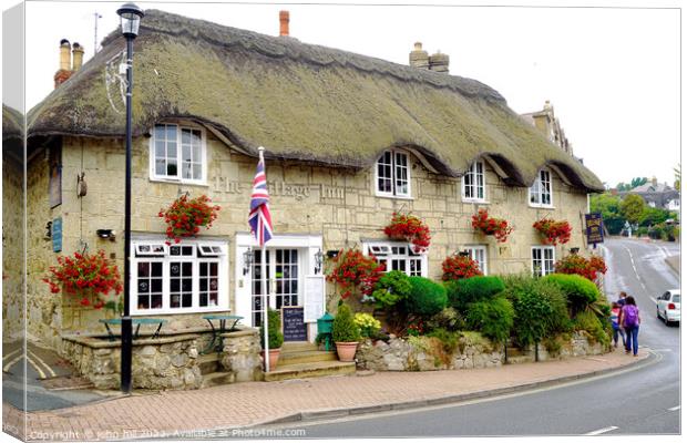 The village Inn at Old Shanklin on the Isle of Wight Canvas Print by john hill