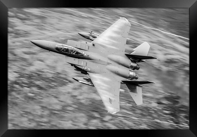 USAFE F-15 Eagle Mach Loop  Framed Print by J Biggadike
