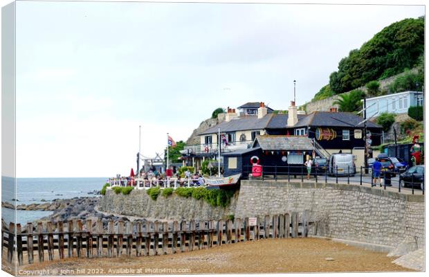 Spyglass Inn at Ventnor on the Isle of Wight Canvas Print by john hill
